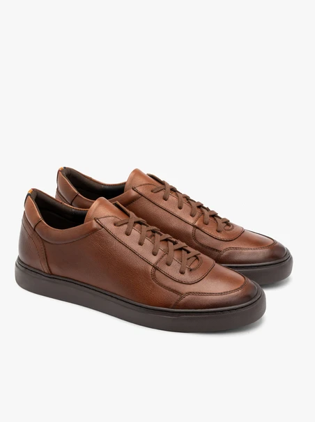 Braune Herren-Halbschuhe im Sport-Stil