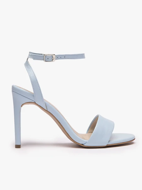 Blue high stiletto sandals