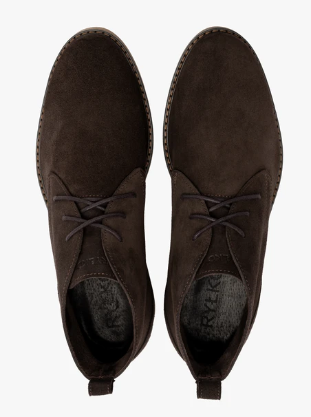 Brown men’s boots with beige sole