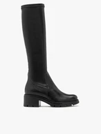 Schwarze Gummistiefel mit schmalem Schaft