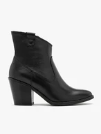 Schwarze Cowboystiefel mit dekorativem Schaft
