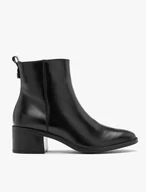 Black women’s ankle boots with straight shaft