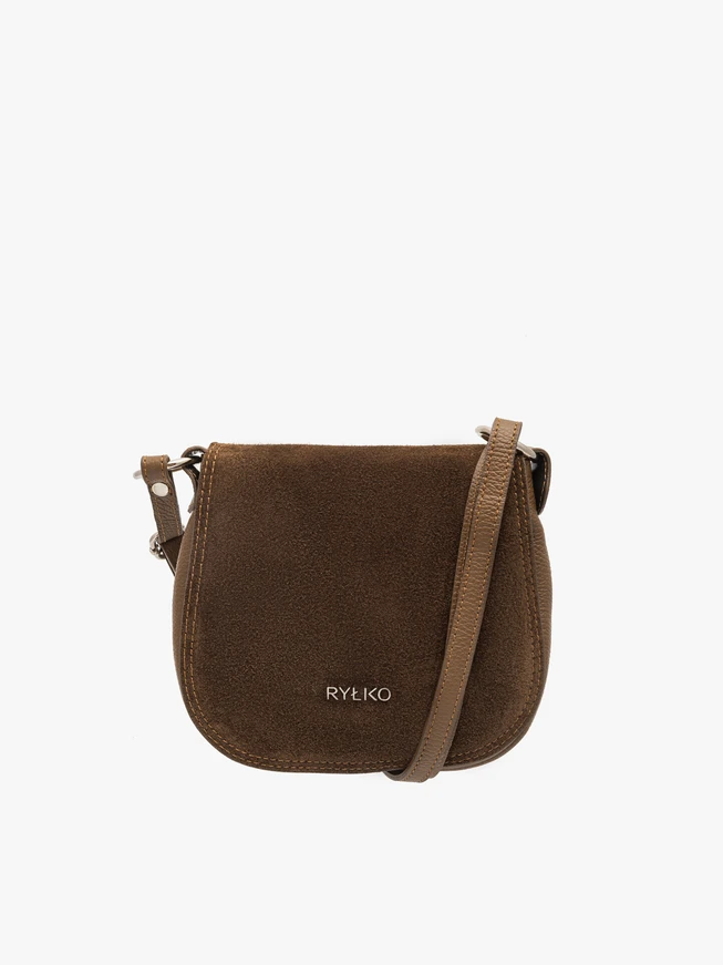 Brown flap crossbody bag