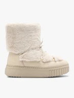 Cream insulated snow boots
