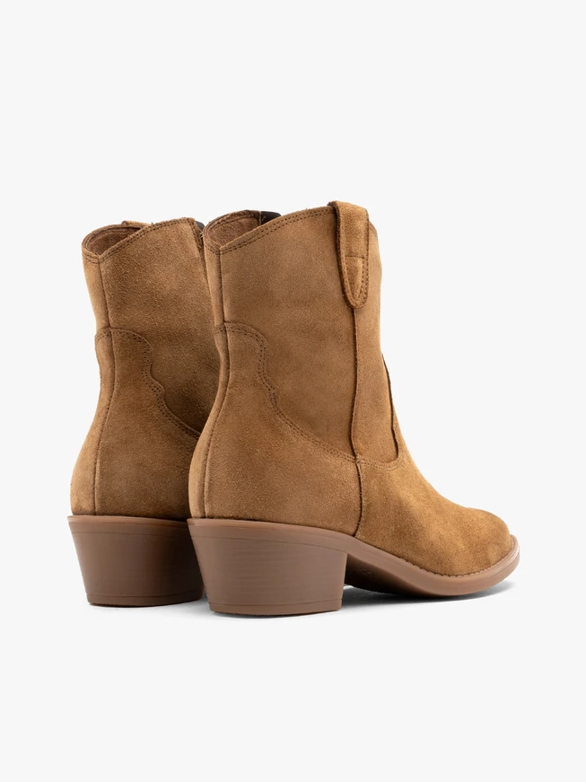 Rote Cowboystiefel aus Veloursleder