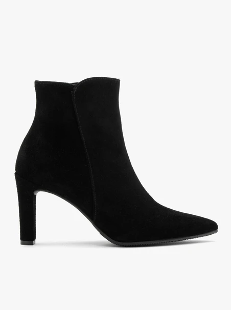 Schwarze Damenstiefel mit klobigem Stilettoabsatz
