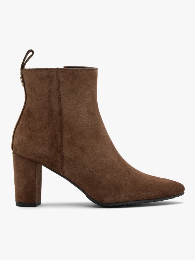 Damenstiefel aus Veloursleder mit Stilettoabsatz