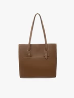 Hellbraune große Shopper-Tasche