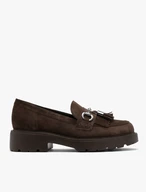 Brown loafers with tassels