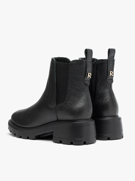 Schwarze Damen-Slingbacks mit dekorativem Schnitt am Gummizug