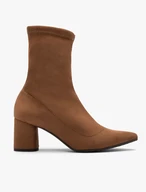Elastic pointed-toe ankle boots