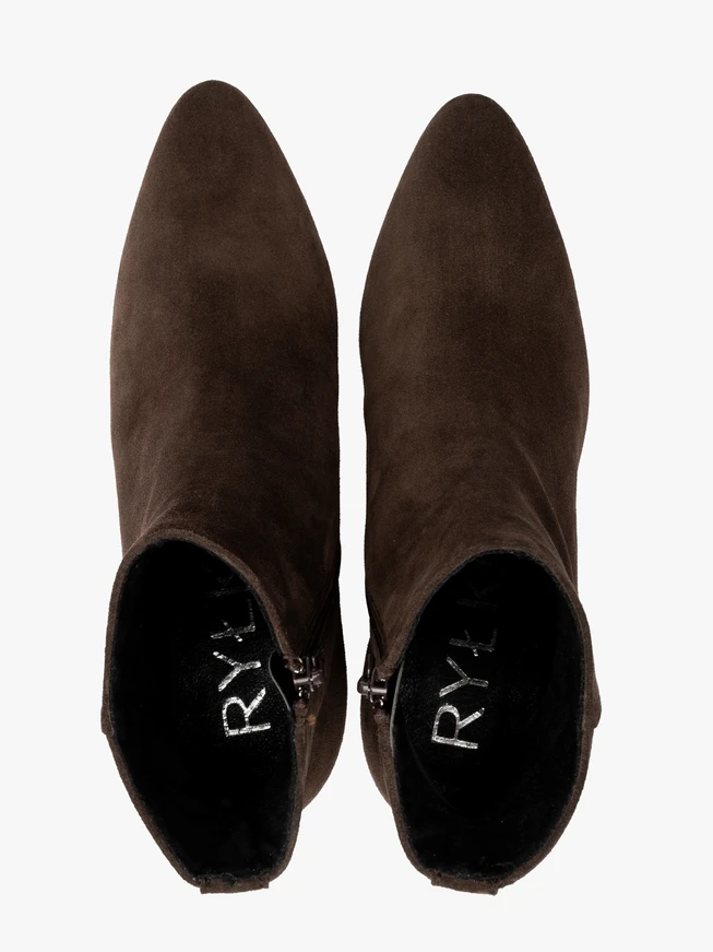 Brown suede ankle boots