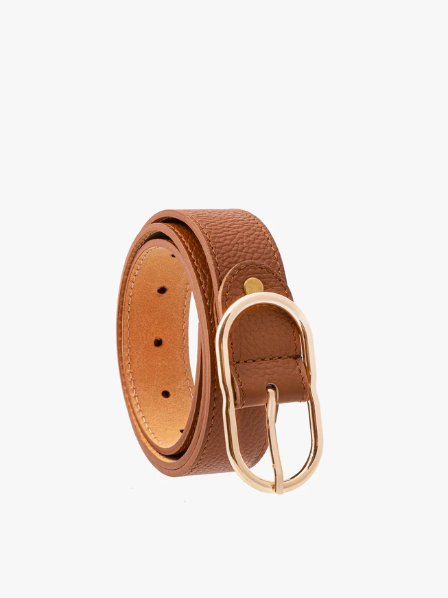 Ginger women’s belt with gold buckle