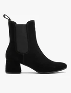 Suede women’s Chelsea boots with round heel