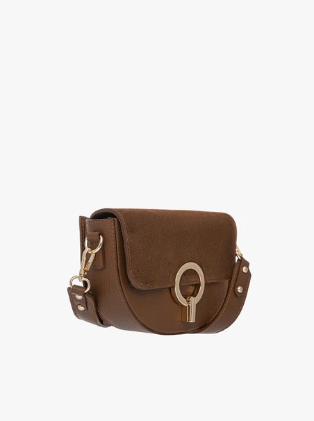 Small ginger handbag with gold details