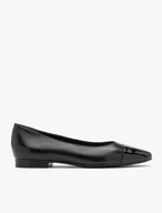 Schwarze Damenballerinas mit lackierter Nase