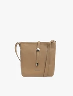 Medium beige crossbody with decorative clasp