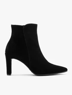 Schwarze Damenstiefel mit klobigem Stilettoabsatz