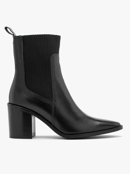 Schwarze Damen-Slingbacks mit Gummizug
