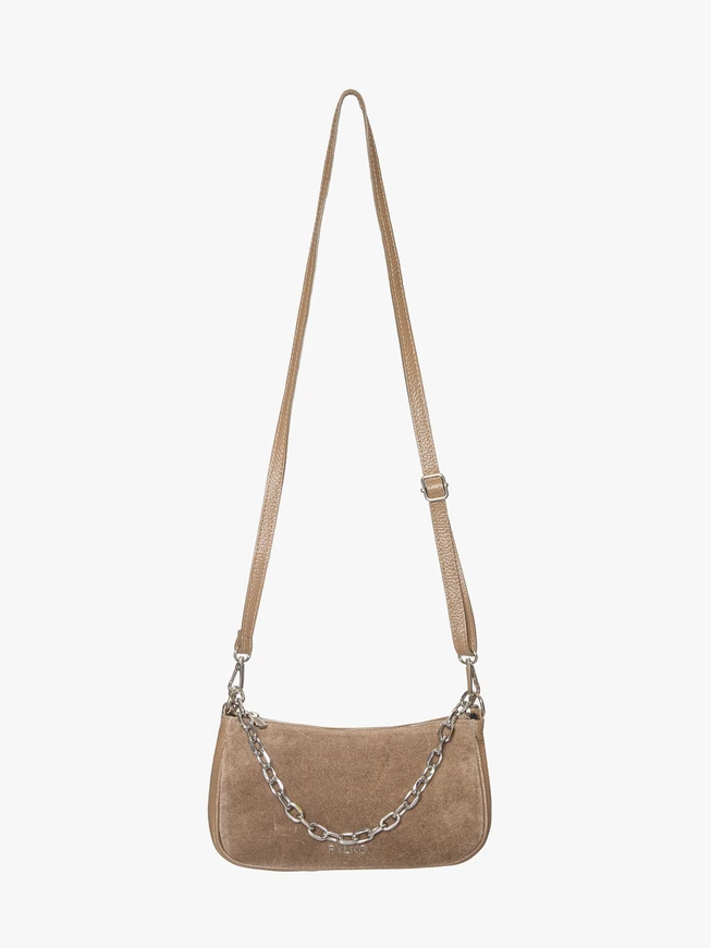 Beige Handtasche mit dekorativer Kette