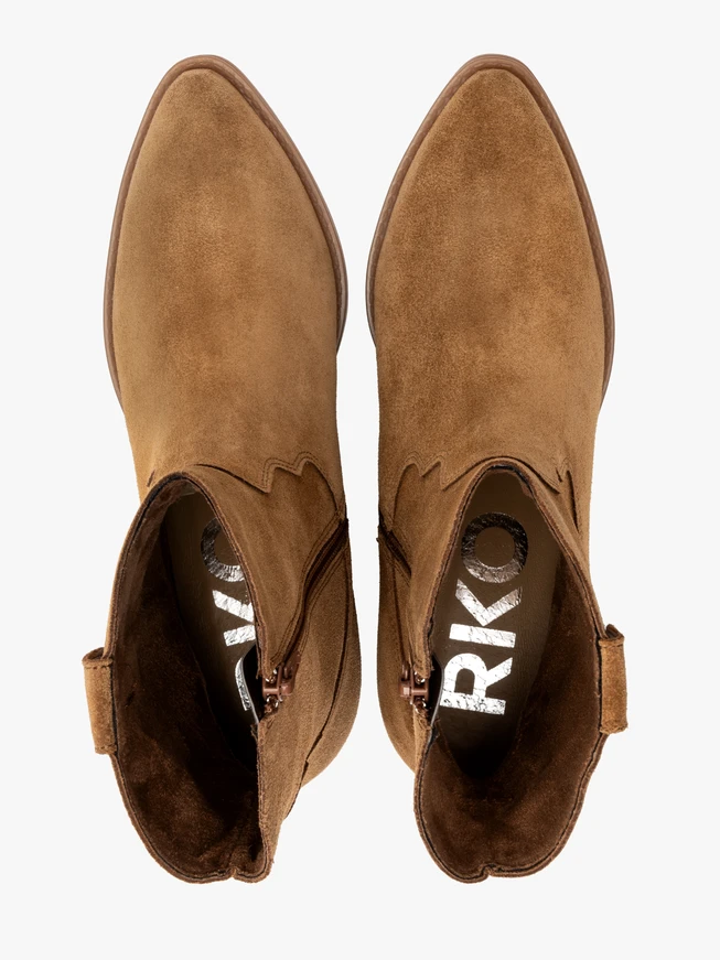 Rote Cowboystiefel aus Veloursleder