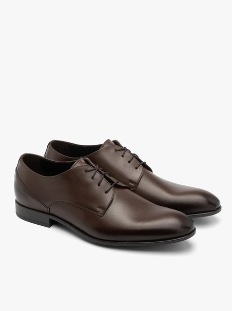 Dunkelbraune klassische Herrenhalbschuhe