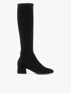 Elastische Stiefel mit schmalem Schaft und niedrigem Absatz