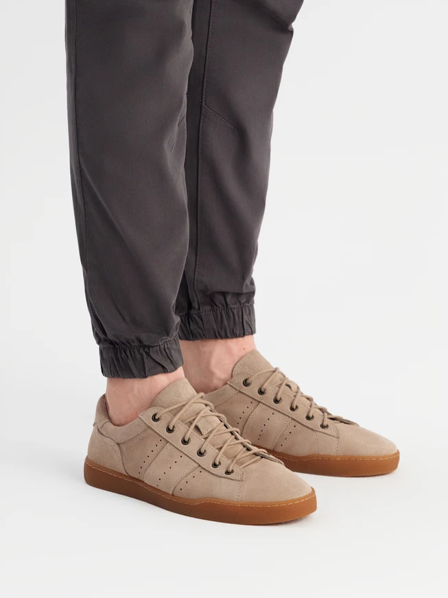 Suede sporty shoes