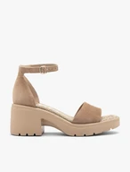 Beige suede women’s sandals