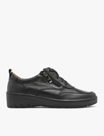 Schwarze niedrige Plateauschuhe für Frauen