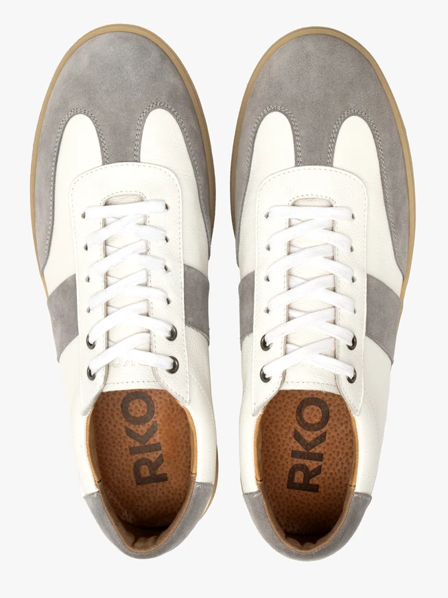 Weiße Schnürhalbschuhe für Männer