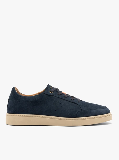 Granatowe welurowe sneakersy męskie