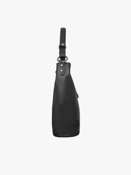 Große schwarze Shopper-Tasche mit Reißverschluss