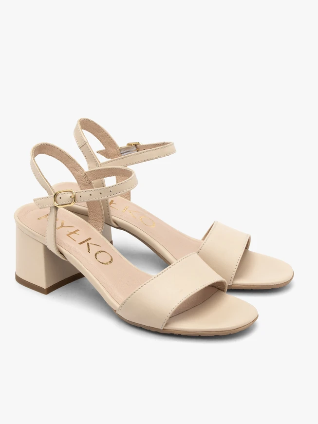 Classic cream heeled sandals
