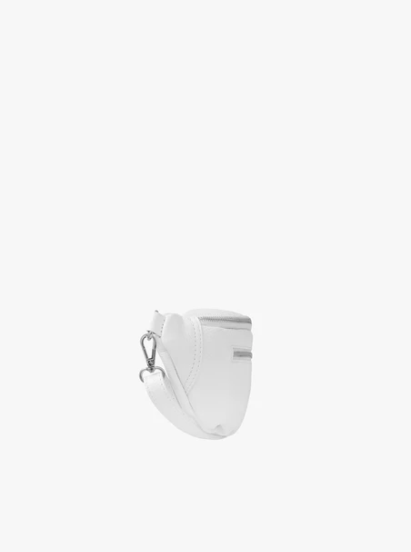 White leather belt bag