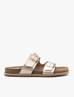 Flache Damen-Flip-Flops in Platin