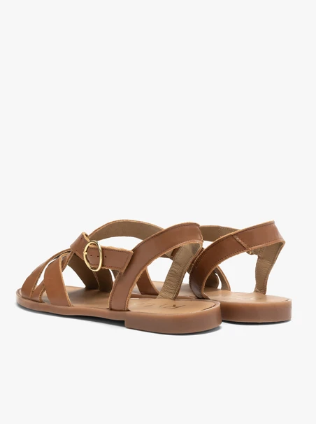 Hellbraune Damen-Sandalen