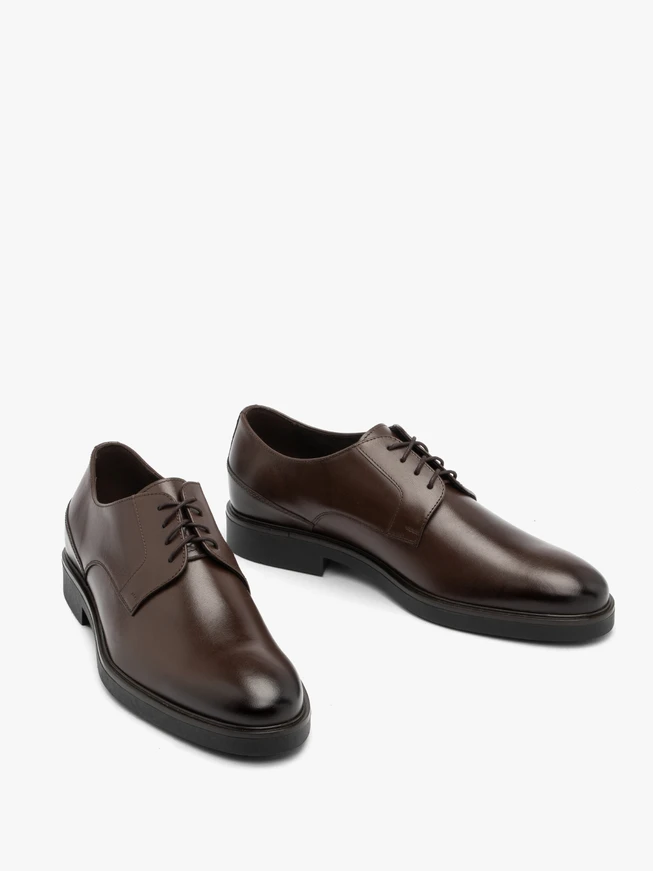 Dunkelbraune Herren Schnürhalbschuhe