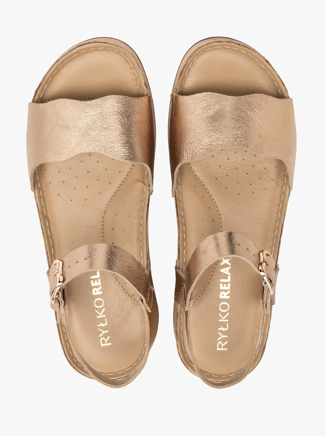 Platin Damen Plateausandalen