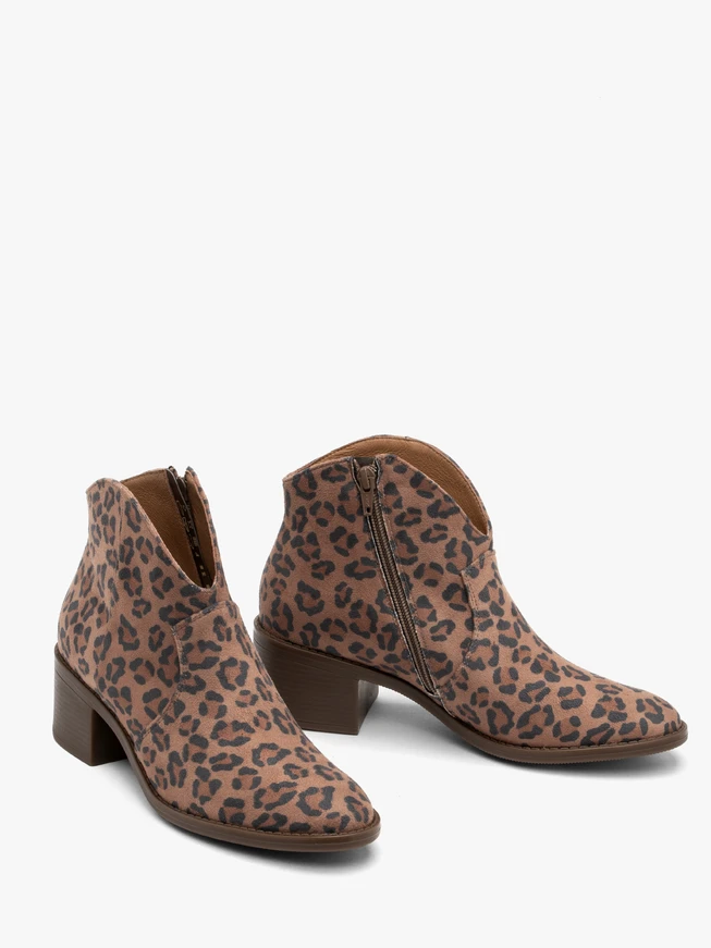 Cowboystiefel mit Leopardenmuster