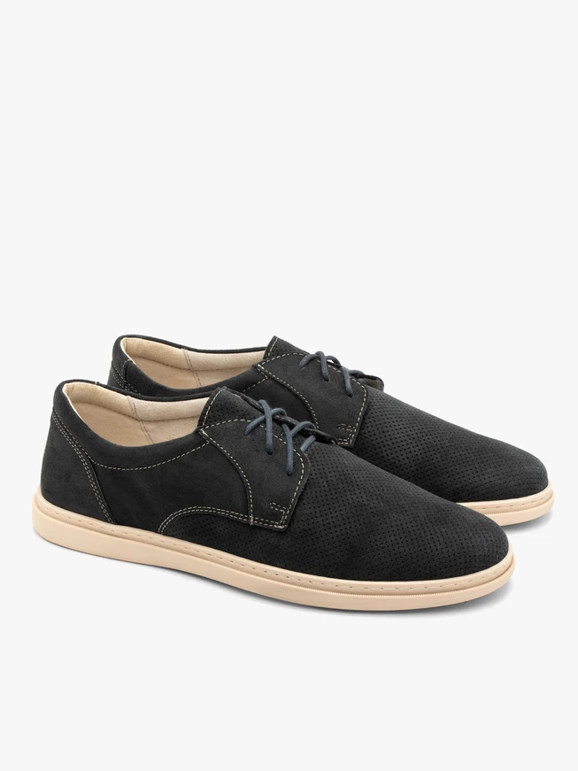 Dunkelgraue Herren Schnürhalbschuhe