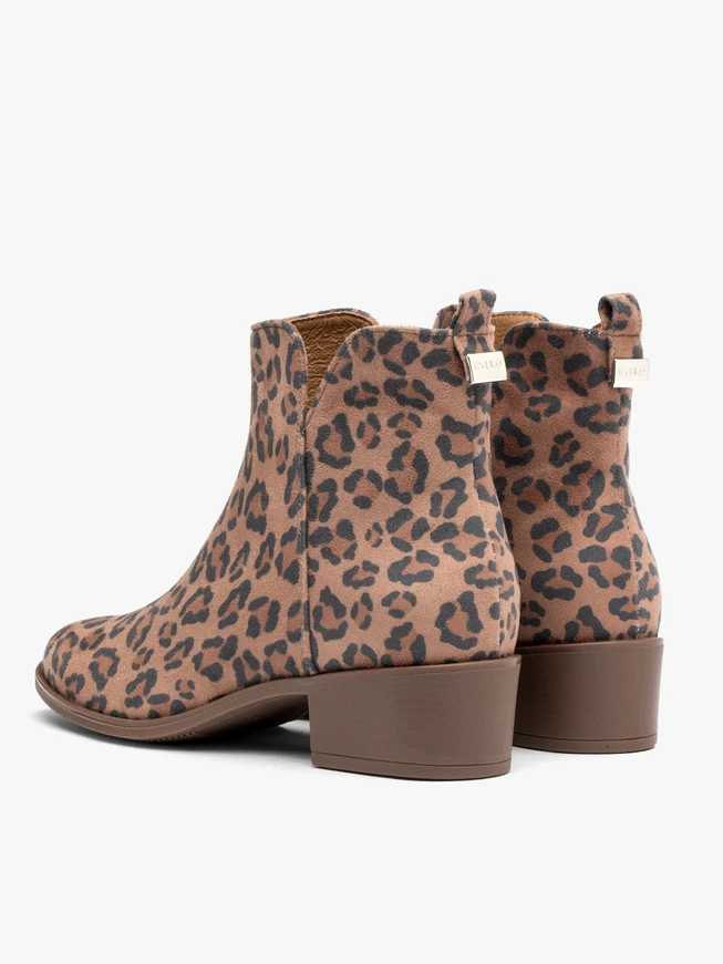 Damenstiefel mit Leopardenmuster