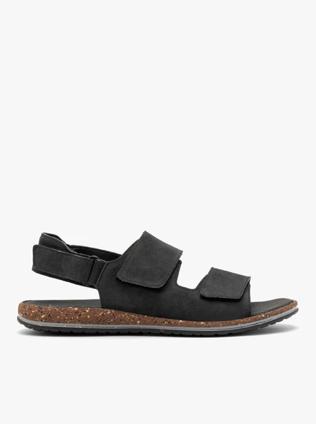 Dunkelgraue Herren-Klettverschluss-Sandalen