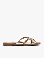 Flache Damen-Flip-Flops in Gold