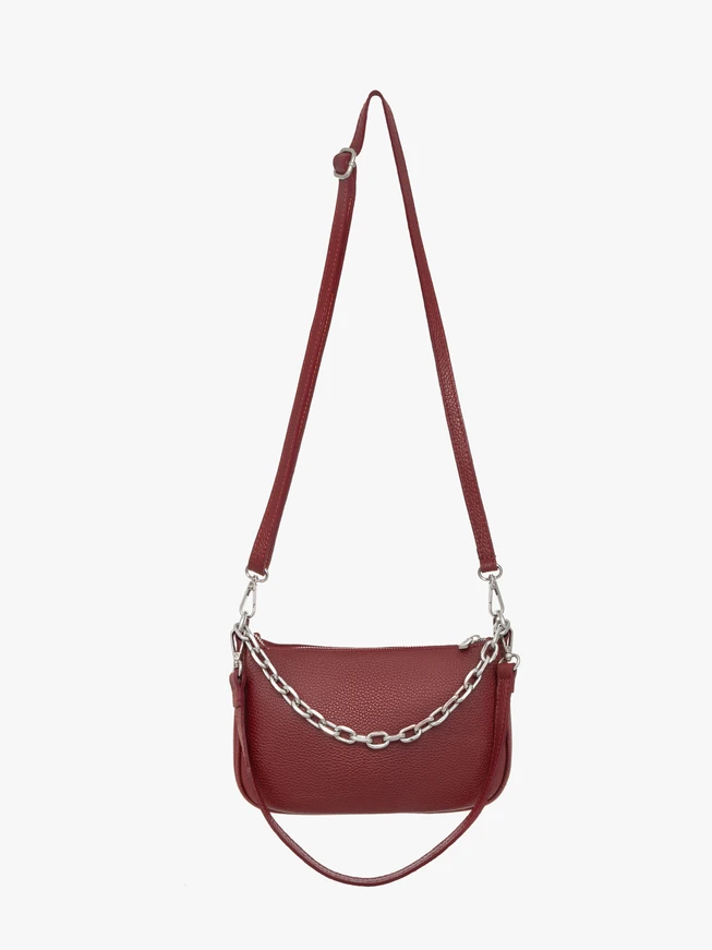 Maroon Kette Handtasche