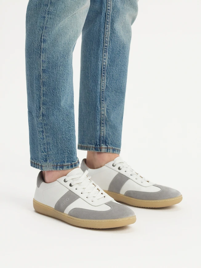 Weiße Schnürhalbschuhe für Männer