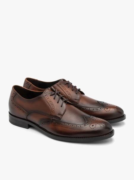 Dunkelbraune elegante Herren Brogues
