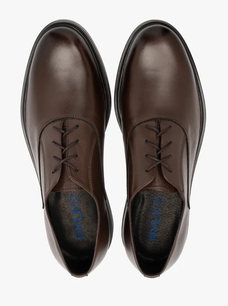 Dunkelbraune elegante Herrenhalbschuhe