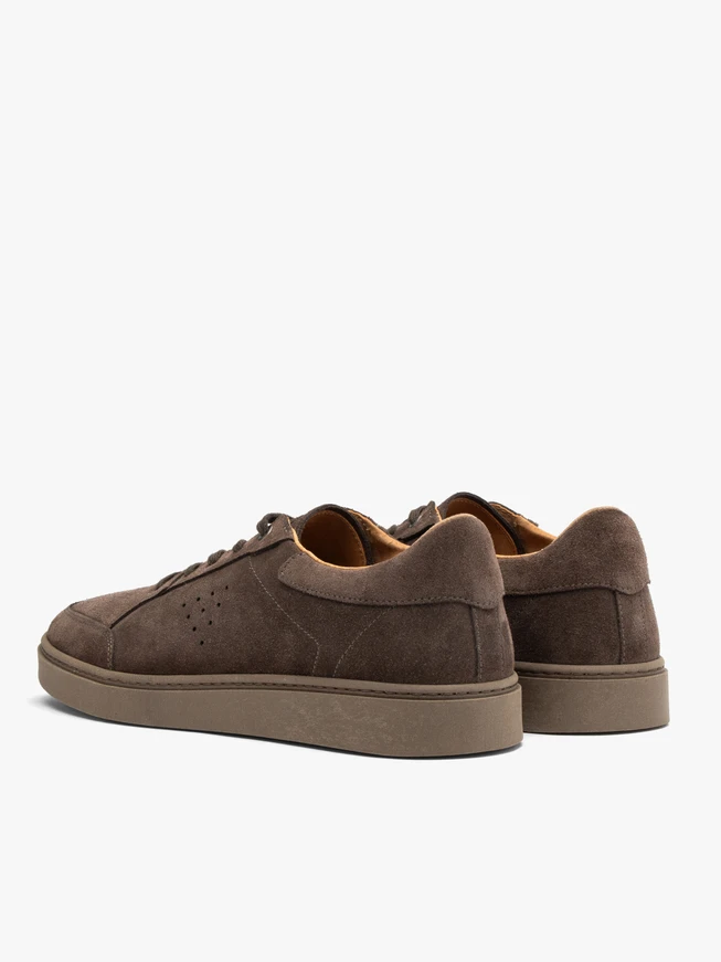 Gray velvet men’s sneakers