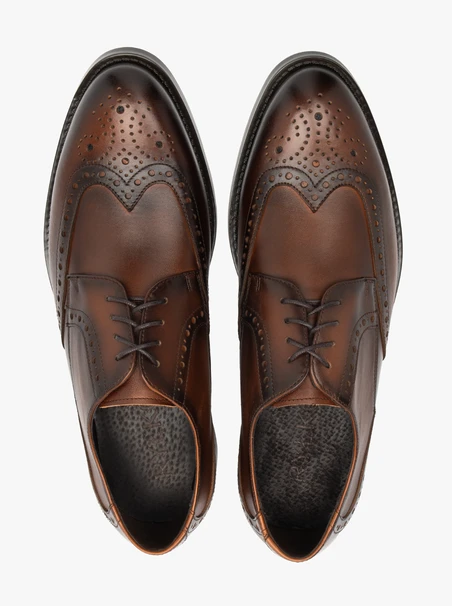 Dunkelbraune elegante Herren Brogues
